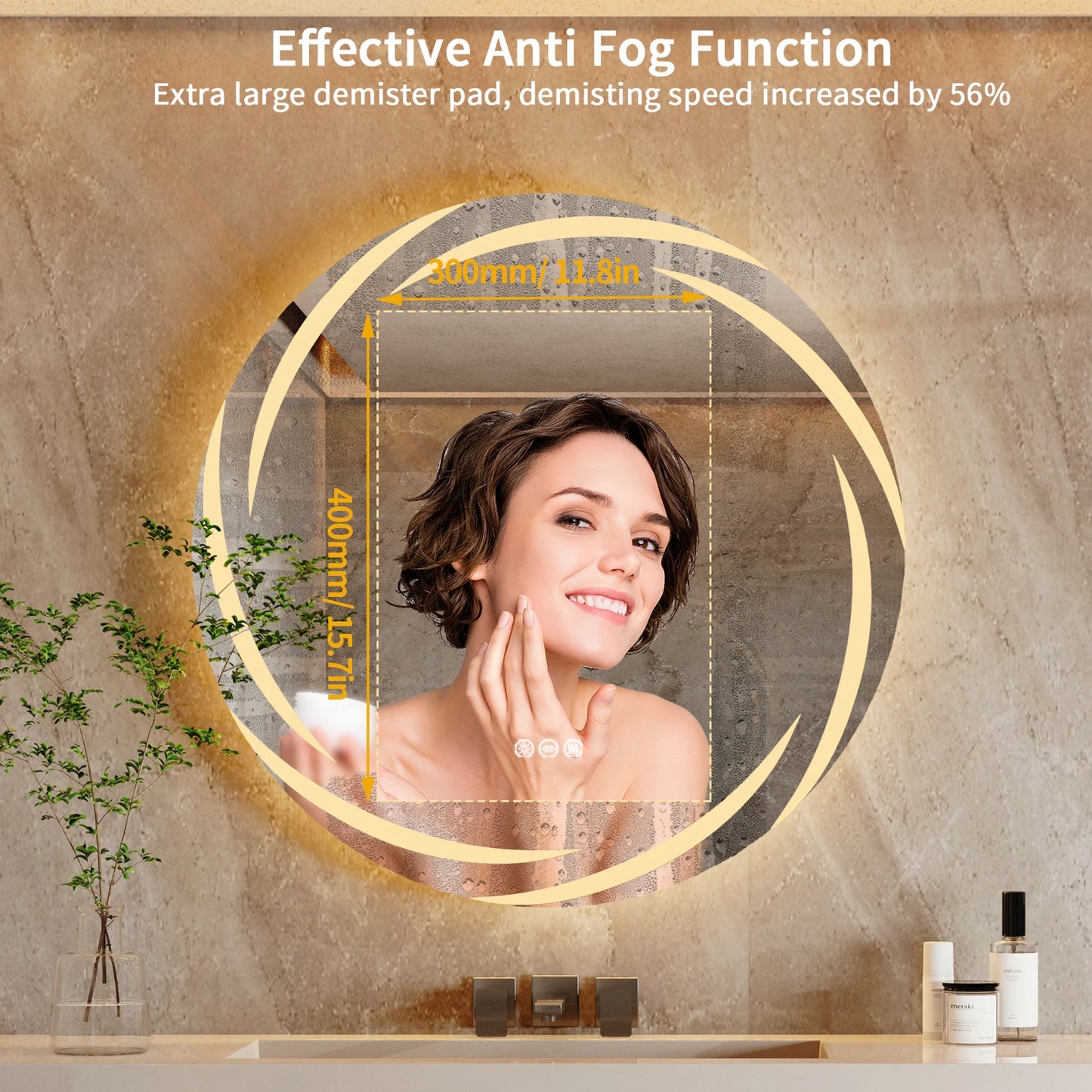 Anti-Fog LED Mirror