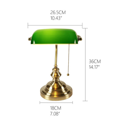 Green Glass Desk Lamp